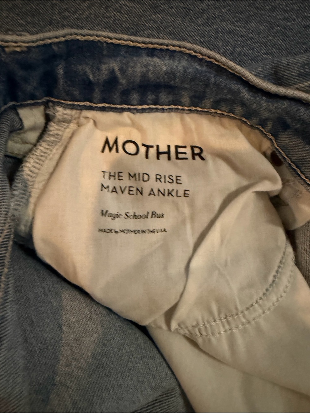 MOTHER Mid Rise Maven Ankle Jeans - Light Blue Denim